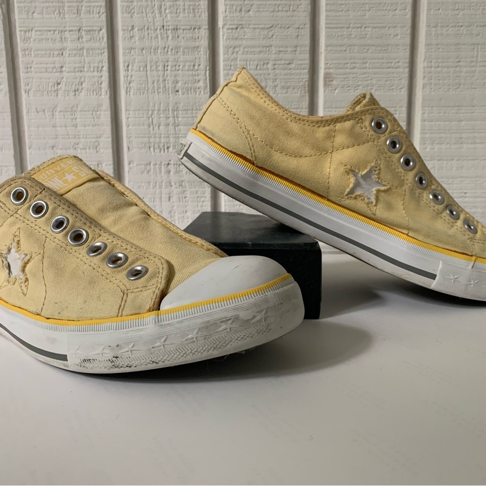Converse Yellow Canvas Sneakers